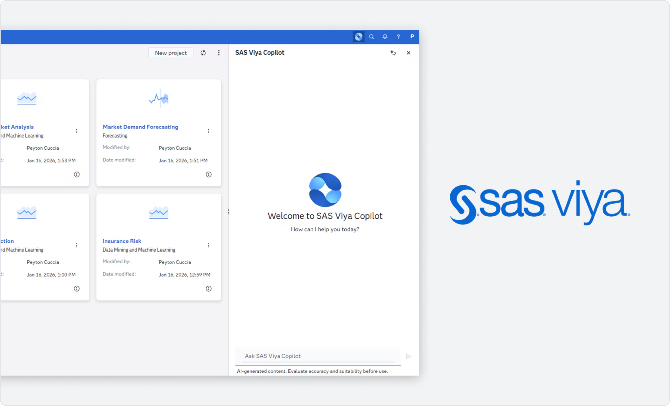 SAS Viya Copilot — Agentic AI