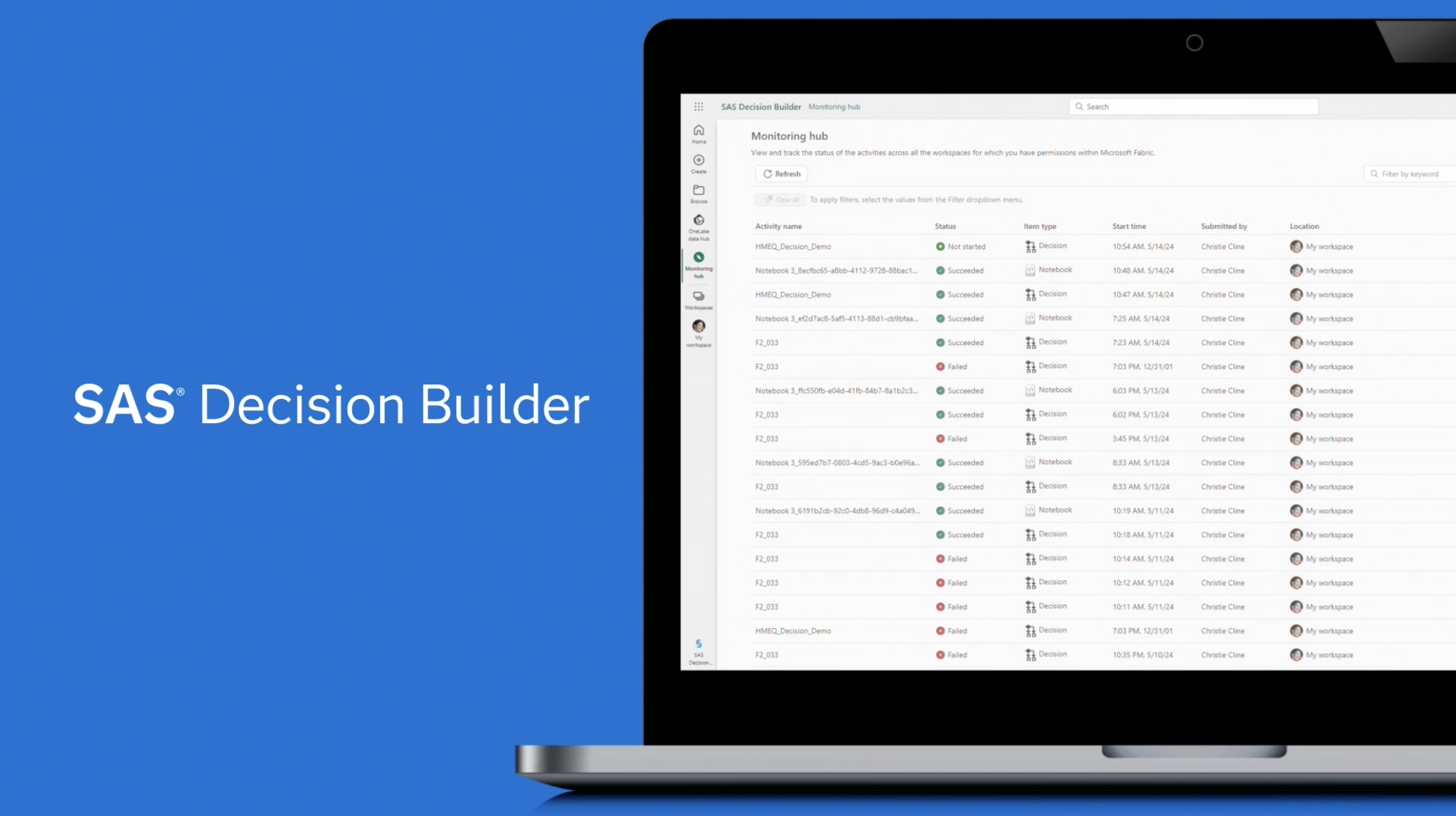 SAS Decision Builder for Microsoft Fabric